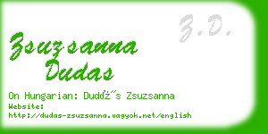 zsuzsanna dudas business card